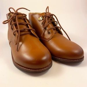 Janie and Jack Leather Lace Up Boots Boy size 1